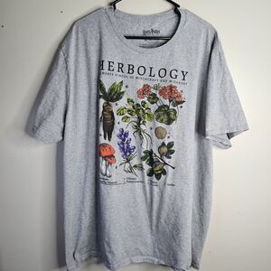 Harry Potter Herbology Tee - Gray with Colorful Graphics